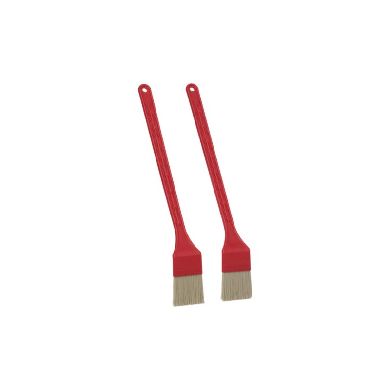 BROSSE GRILLE-PAIN, 2 PIÈCES, 395 MM, MOYENNE, ROUGE